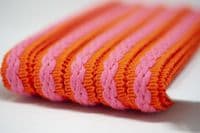 22mm braid - Orange Pink