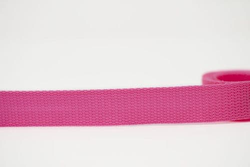 25mm poly proplyene webbing - pink