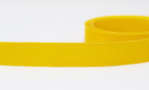 25mm poly proplyene webbing - yellow
