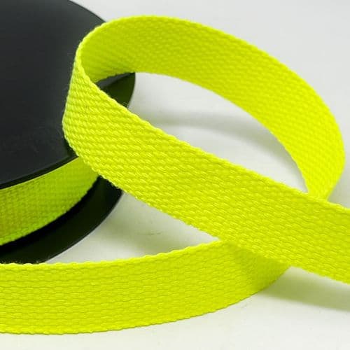 25mm webbing - Neon Yellow