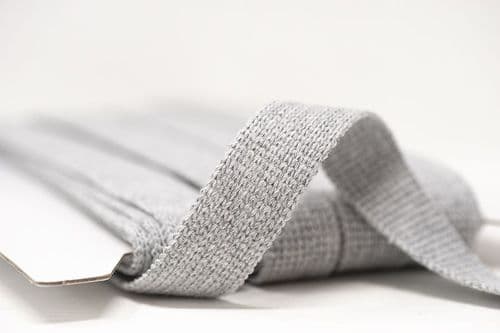 25mm wide plain colour webbing cop grey