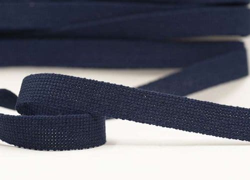 25mm wide plain colour webbing new navy