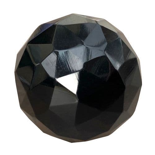 30mm black cut glass knob