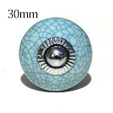 30mm blue crackle round