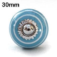 30mm blue/white stripes