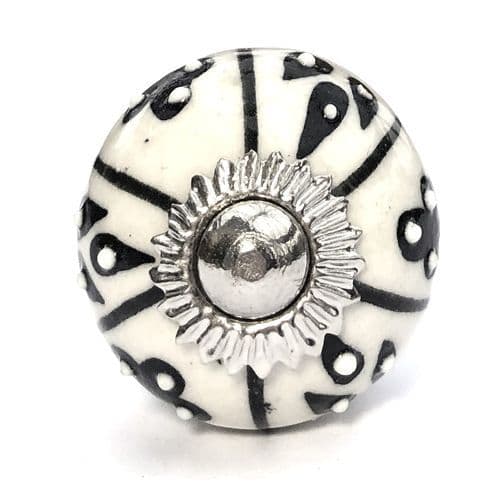 30mm Citadel Black Flower and Stripe