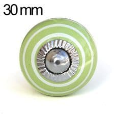 30mm green/white stripes