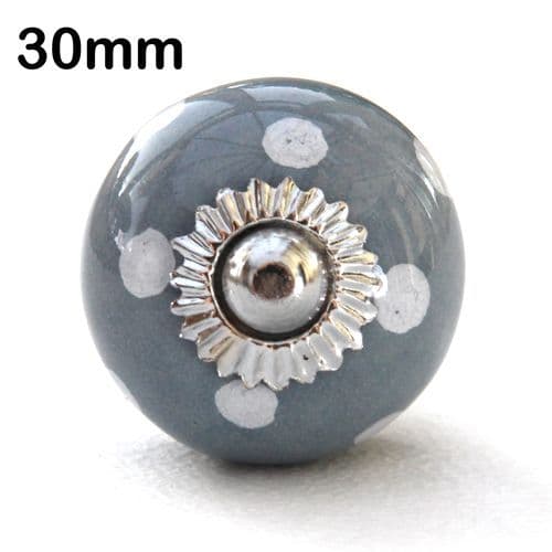 30mm grey/white spots