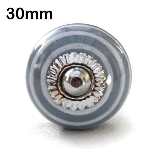 30mm grey/white stripes