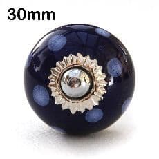 30mm Navy/white spots