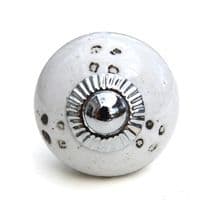 30mm white distressed knob