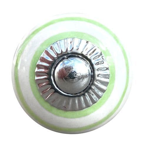 30mm white/green stripes