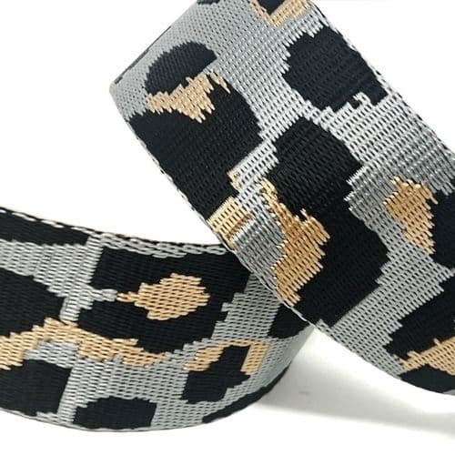 38mm Animal Webbing - Grey