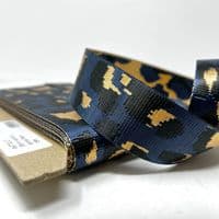 38mm Animal Webbing - Navy/Black/Gold