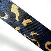 38mm Animal Webbing - Navy/Black/Gold