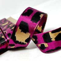 38mm Animal Webbing - Pink/Black/Gold