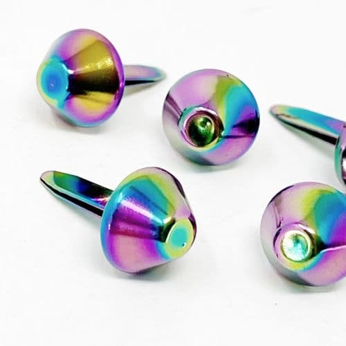 4 x 12mm metal bag feet rainbow