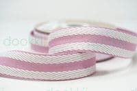 40mm plait design webbing - pink/white