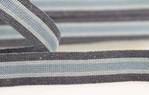 40mm wide multi coloured webbing jeans dusky blue march