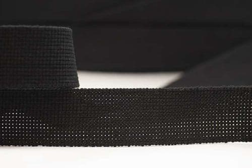 40mm wide plain colour webbing black