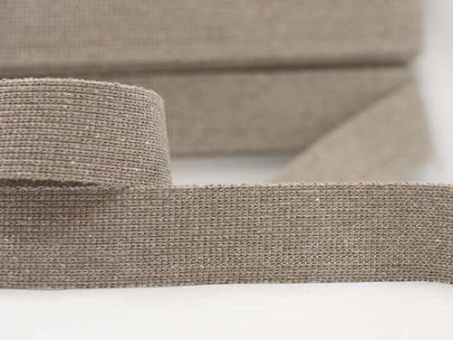 40mm wide plain colour webbing light taupe