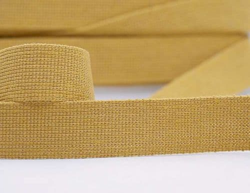 40mm wide plain colour webbing mustard