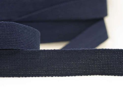 40mm wide plain colour webbing navy