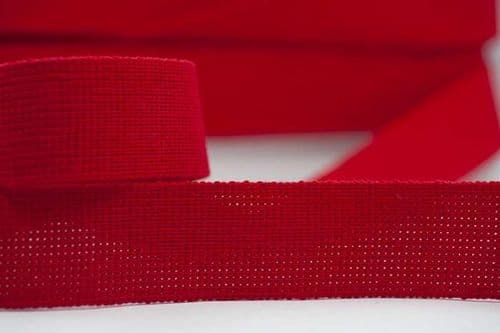 40mm wide plain colour webbing red