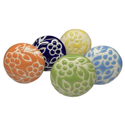 5 Flat Etched Knobs