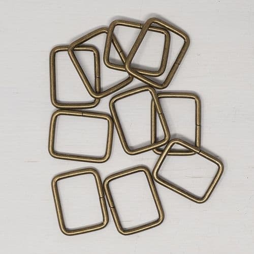5 x 25mm metal strap connector - Antique Bronze