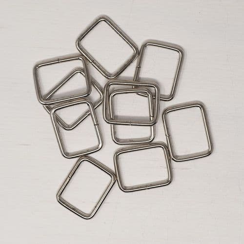 5 x 25mm metal strap connector - Silver