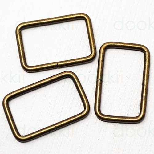 5 x 32mm metal strap connector - antique brass