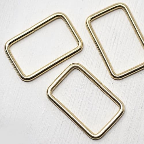 5 x 32mm metal strap connector - bright brass