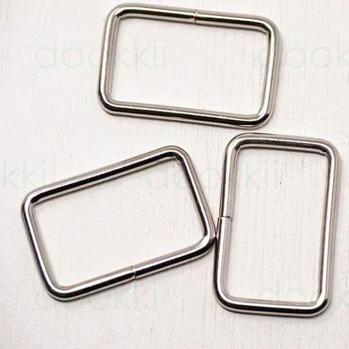 5 x 32mm metal strap connector - silver