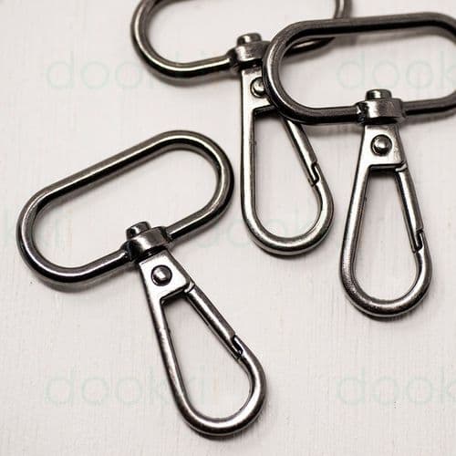 5 x 32mm snap hooks - gunmetal
