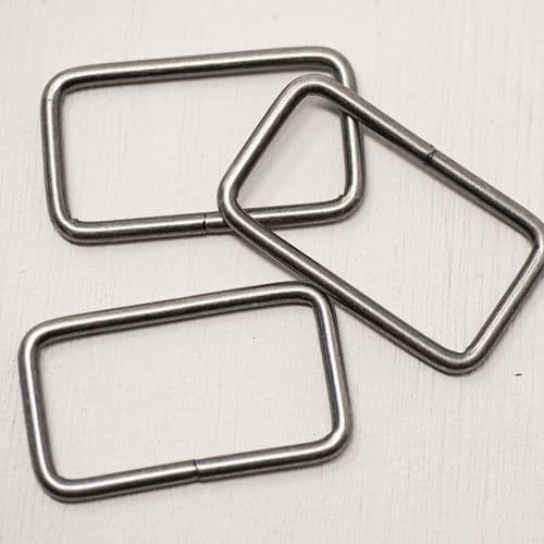 5 x 38mm metal strap connector - ant silver