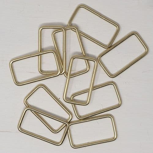 5 x 38mm metal strap connector - bright brass