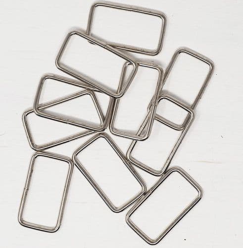 5 x 38mm metal strap connector - silver