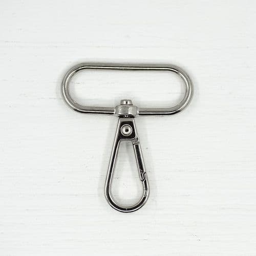 5 x 38mm snap hooks - silver