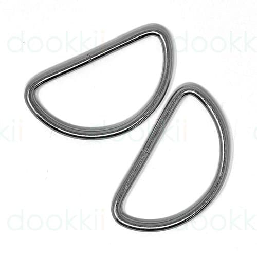5 x 50mm d-rings - Silver