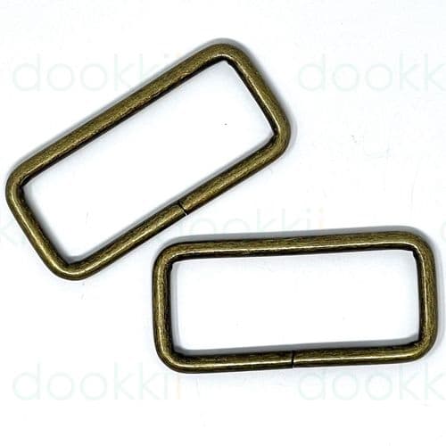 5 x 50mm metal strap connector - Antique brass