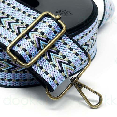 50mm Arrow weave webbing - Pastels/Black