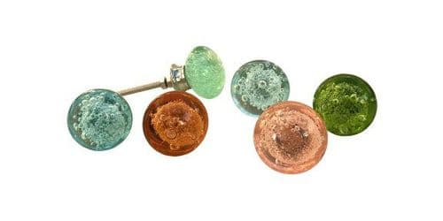 6 Glass Bubble Knobs