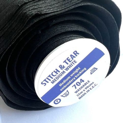 704c Stitch & Tear medium weight interfacing, Charcoal