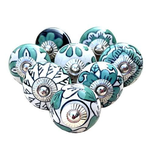 8 Perfect Green Patterned Knobs