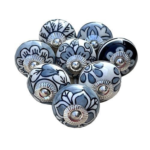 8 Perfect Grey Patterned Knobs