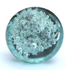 Aqua Bubble Glass Knob (Bronze)