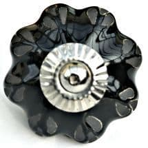 Black/brown etched melon knob
