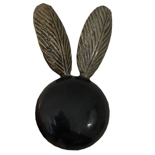 Black Resin Rabbit Black Bunny Resin