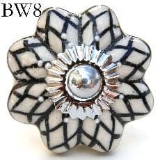 Black patterned knob BW8